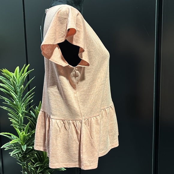 LOFT Peplum Waist,Ruffle sleeve,v-neck,lightweight summer/spring pullover - Picture 5 of 9